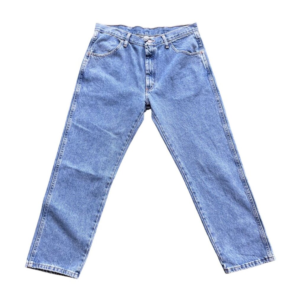 NWT Rustler by Wrangler 36x29 Regular Fit Straight Leg Blue Denim Jean 1087619SW